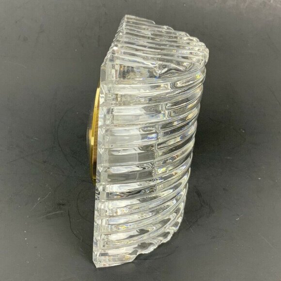 Illusions 24% Full Lead Crystal Quartz Clock Made In Czech Republic With Box - Picture 4 of 8